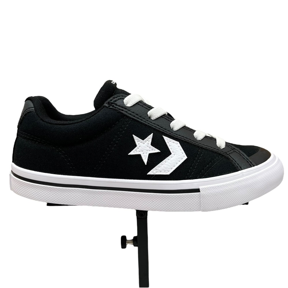 Converse Little Boys Slip-on Skate Sneaker Sz 11 Black-White Canvas Casual Shoes